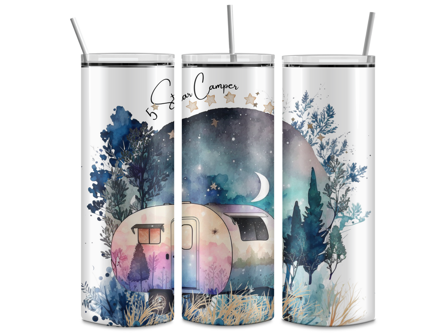 5 Star Camper - Camping 20oz Skinny Tumbler