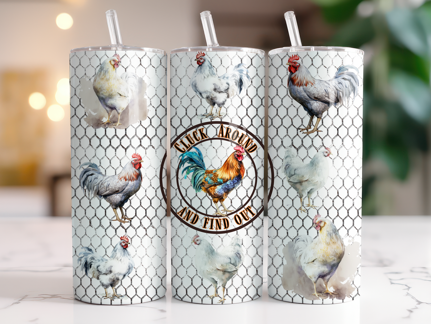 Cluck Around & Find Out 20oz Skinny Tumbler
