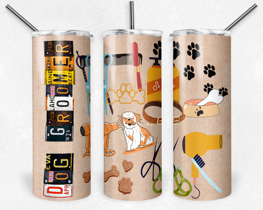 Dog Groomer 20oz Skinny Tumbler