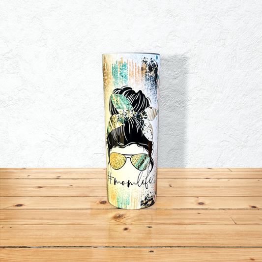 Mom Life - Leopard 20 oz Skinny Tumbler