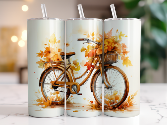 Fall Bicycle 20oz Skinny Tumbler