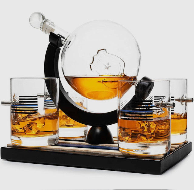 Police Whiskey and Wine Decanter Set 850ml