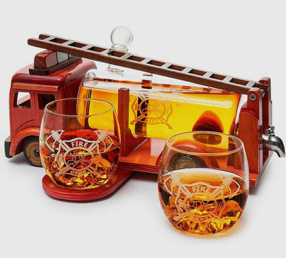 Firetruck Decanter Set
