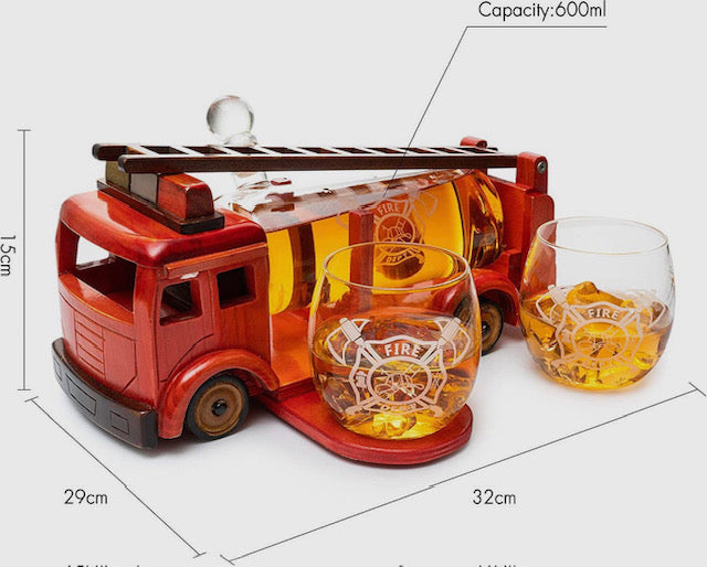 Firetruck Decanter Set