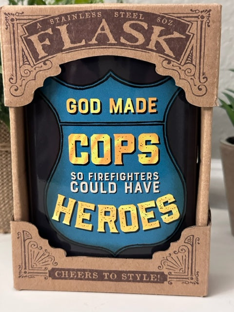 God Made Cops Flask