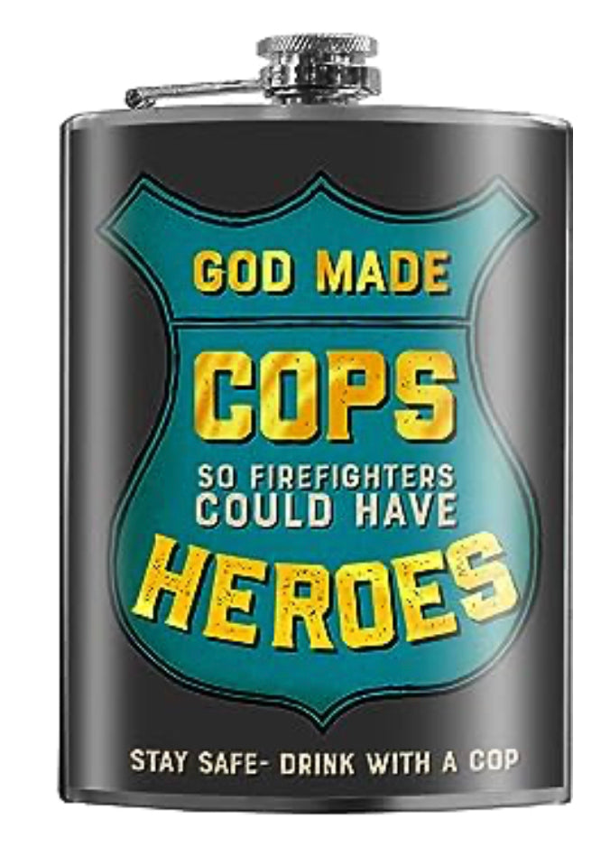 God Made Cops Flask