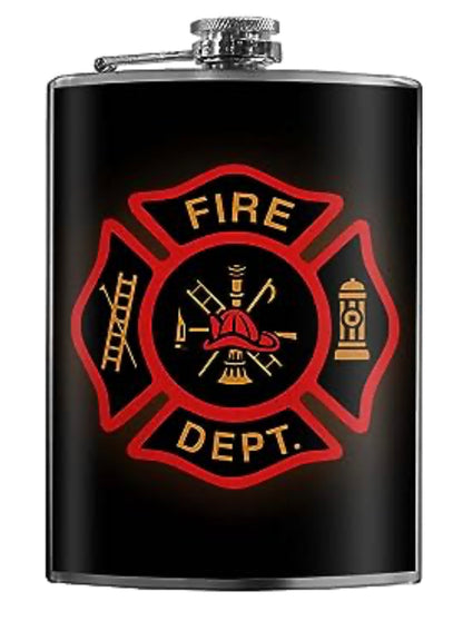 Fire Dept Flask - Firefighter