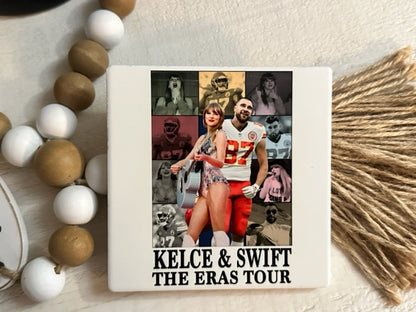 Kelce Swift The Eras Tour Ceramic Coasters