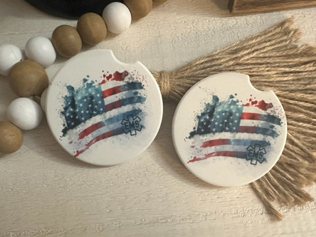 EMS Ceramic Car Coaster Set
