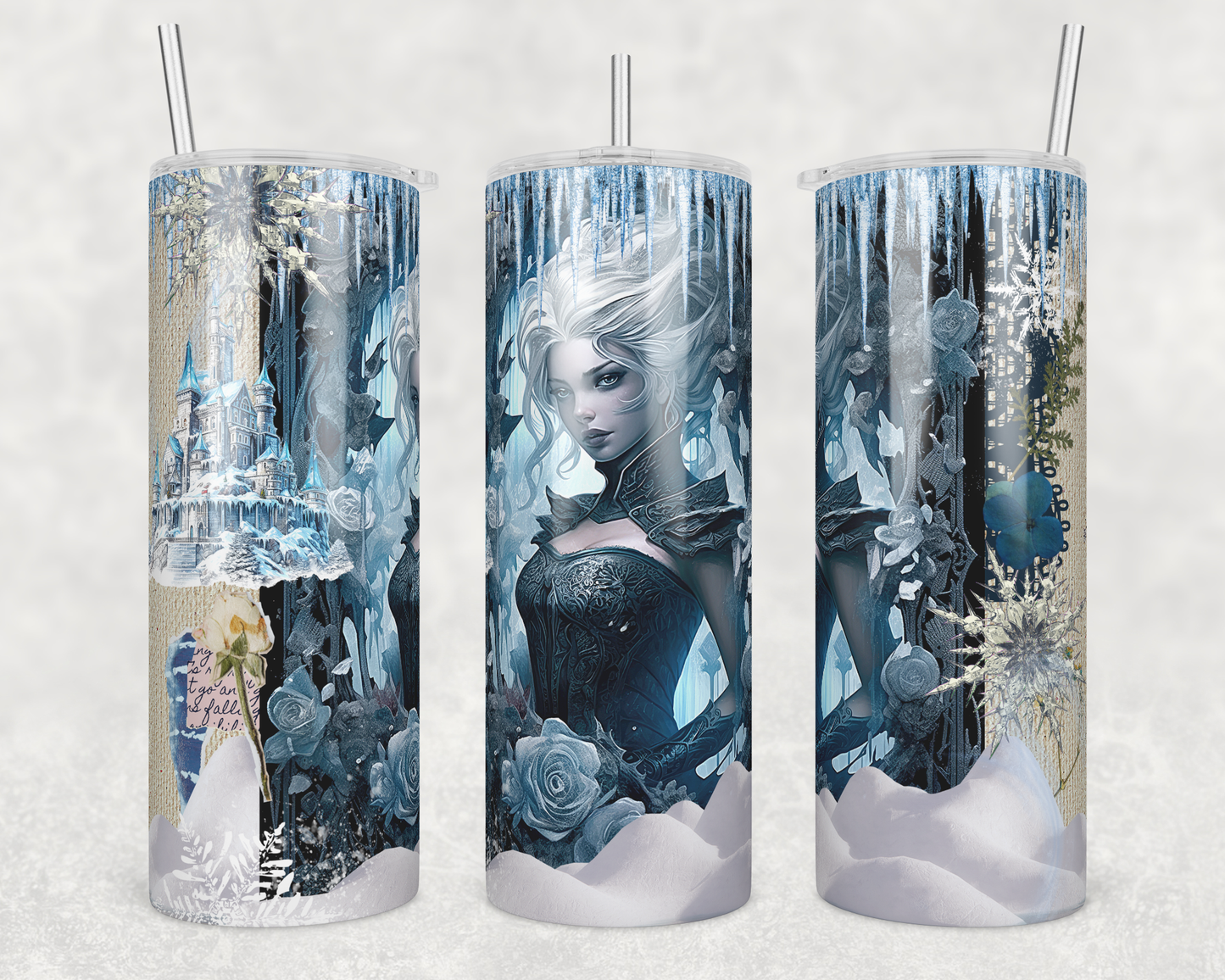 Snow Queen - Ice - Magical - Vintage 20oz Skinny Tumbler