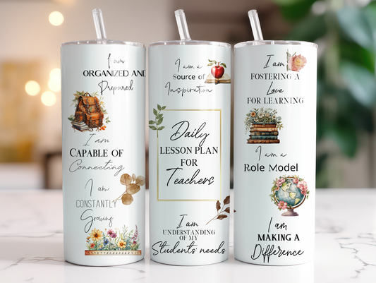 Teacher Affirmations - Inspiration 20oz Skinny Tumbler