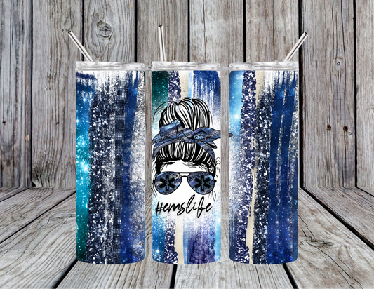 #emslife Messy Bun EMS 20oz Skinny Tumbler