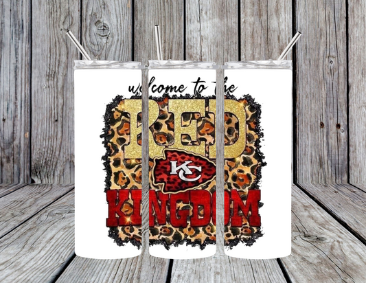 Chiefs, Red Kingdom, Football 20oz Skinny Tumbler