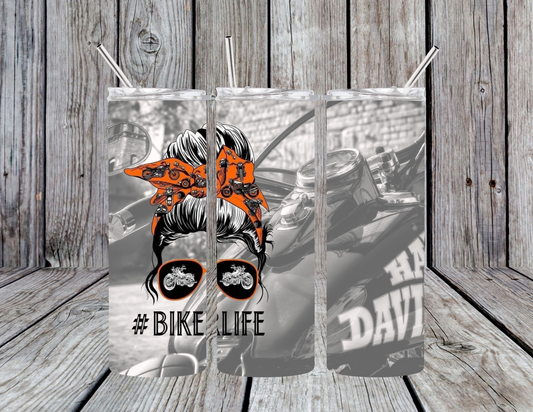 Biker Life Harley Davidson vintage 20oz Skinny Tumbler