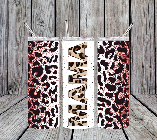 MAMA Leopard 20oz Skinny Tumbler