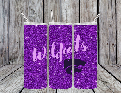 K-State Football Wildcats 20oz Skinny Tumbler