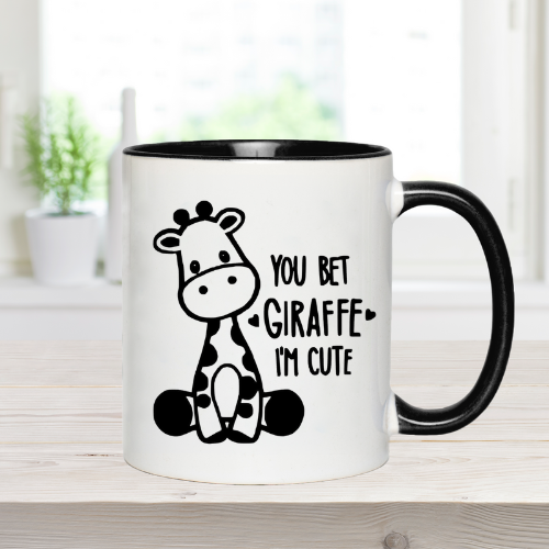You Bet Giraffe I'm Cute Coffee Mug