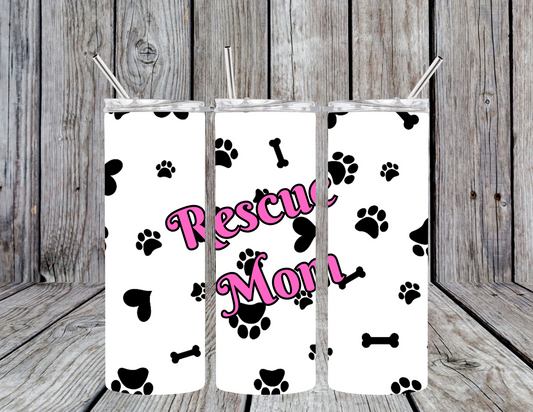 Resue Mom - Dog 20oz Skinny Tumbler
