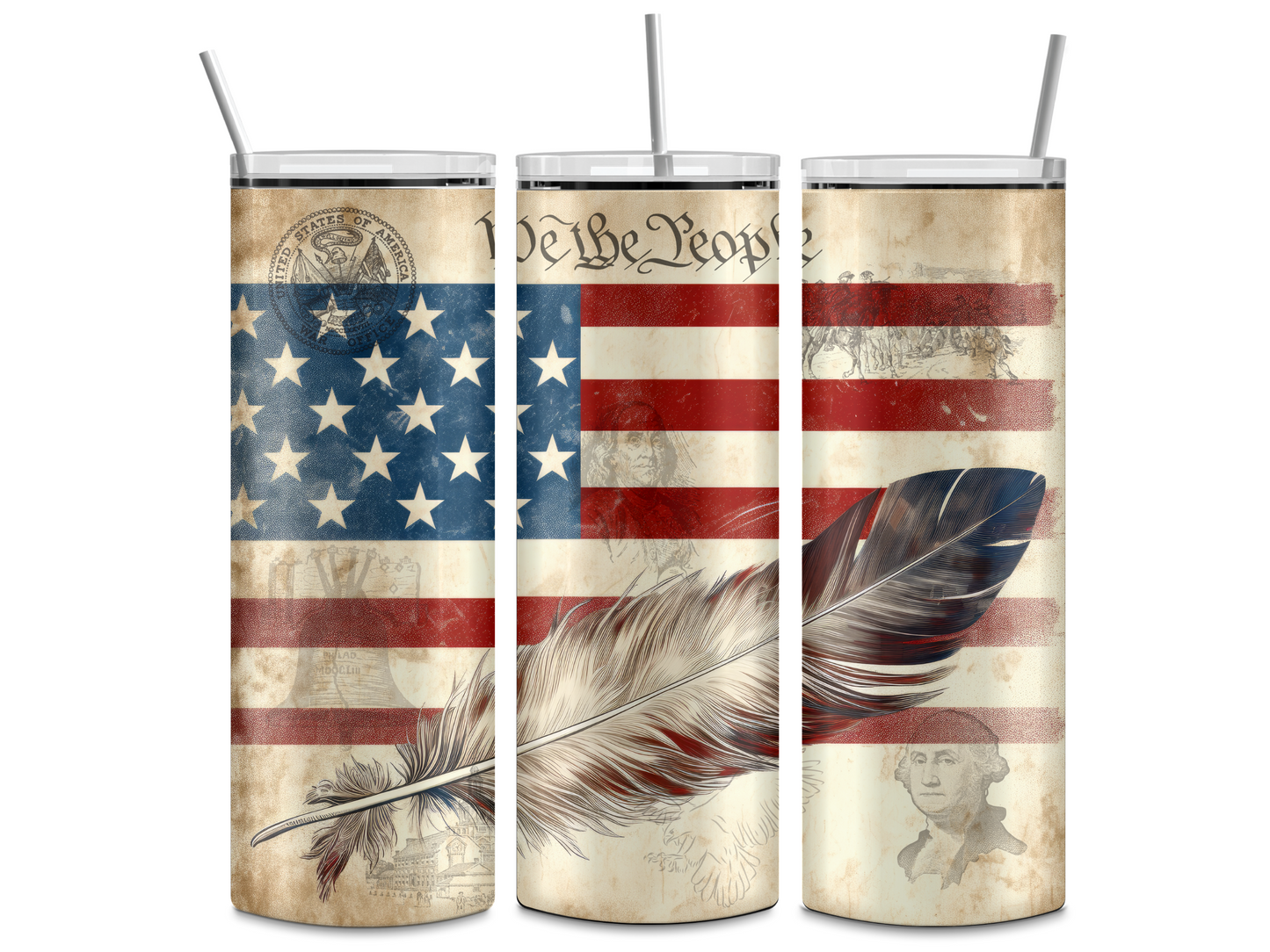We The People 20 oz. Skinny Tumbler