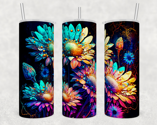 Vibrant Daisies 20oz Skinny Tumbler