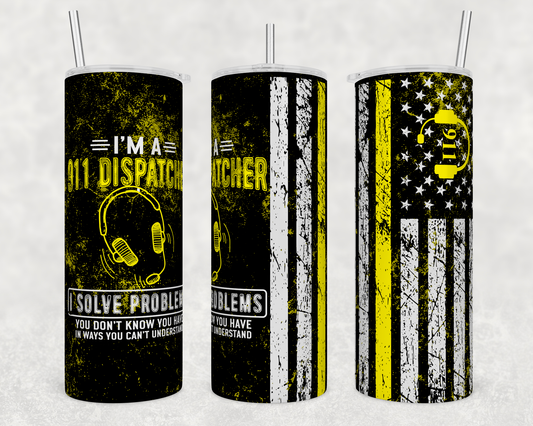 911 Dispatcher 20oz Skinny Tumbler