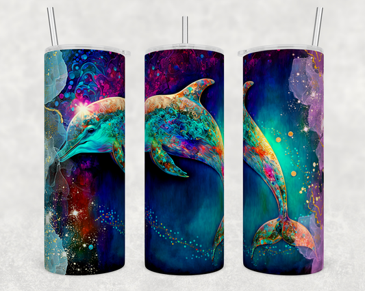 Dolphin Ink 20oz Skinny Tumbler