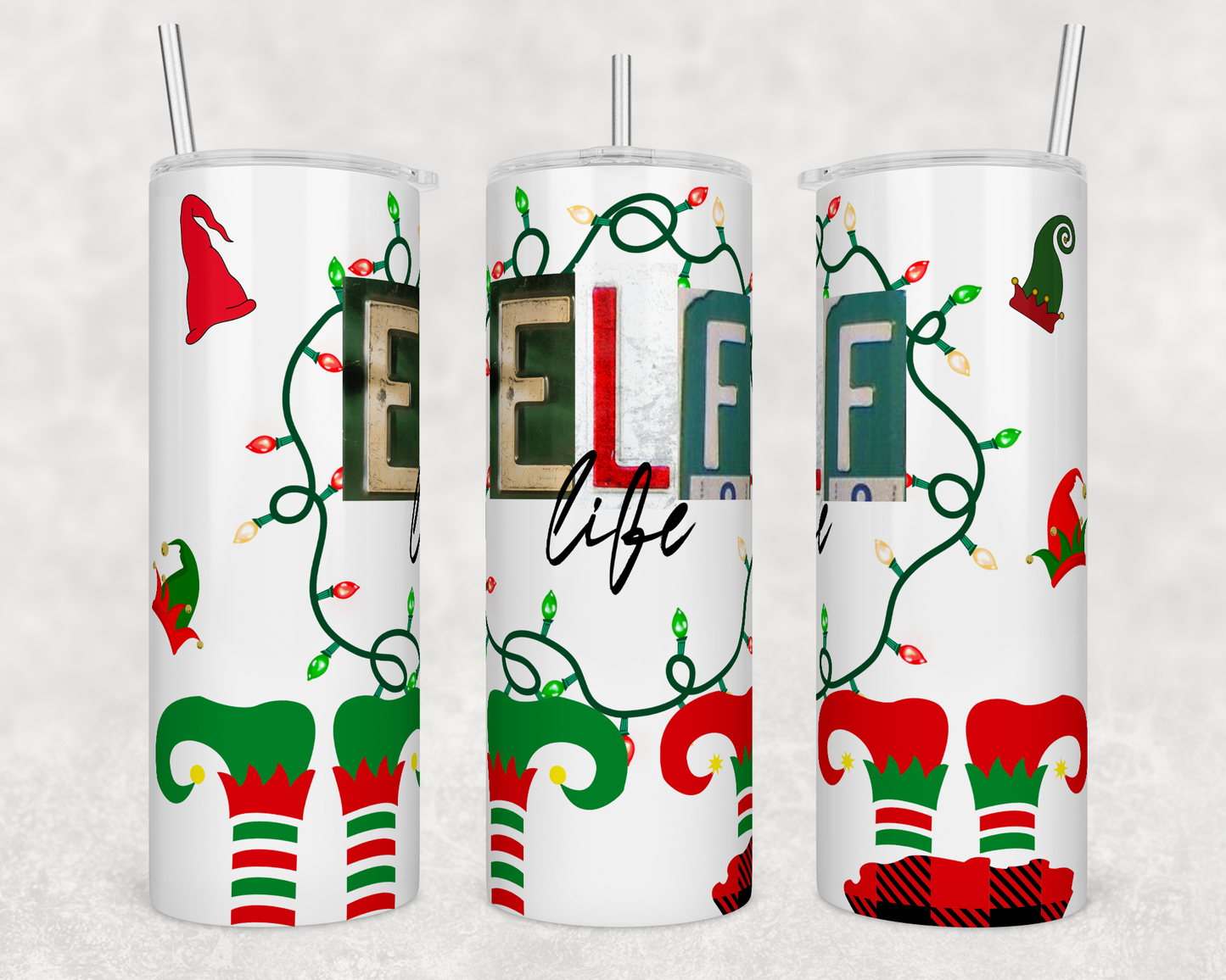 Elf Life - Christmas 20oz Skinny Tumbler