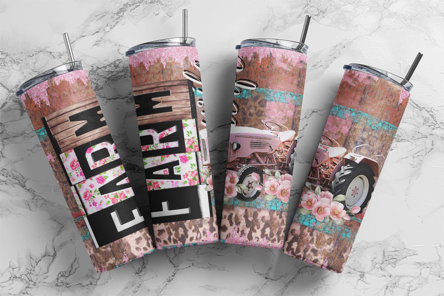 Farm Wife - Farmer - Western 20oz Skinny Tumbler