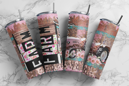 Farm Wife - Farmer - Western 20oz Skinny Tumbler