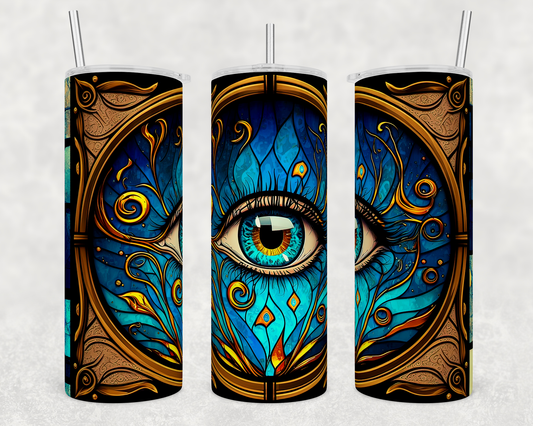 Stained Glass Eye 20oz Skinny Tumbler
