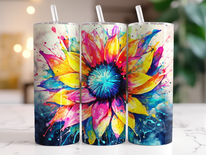 Vibrant Flower 20oz Skinny Tumbler