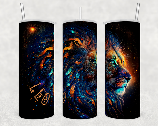 Leo Lion Zodiac Ink 20oz Skinny Tumbler