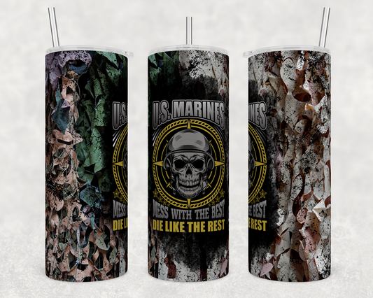 U.S. Marines / Military 20oz Skinny Tumbler