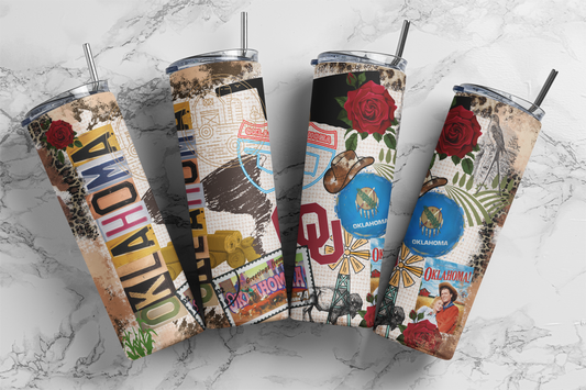 Oklahoma OU 20oz Skinny Tumbler