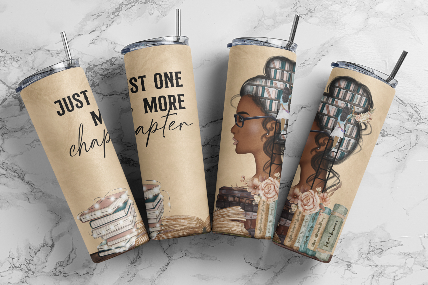 Just One More Chapter - Books - 20oz Skinny Tumbler