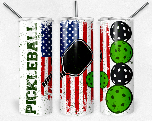 Pickleball 20oz Skinny Tumbler