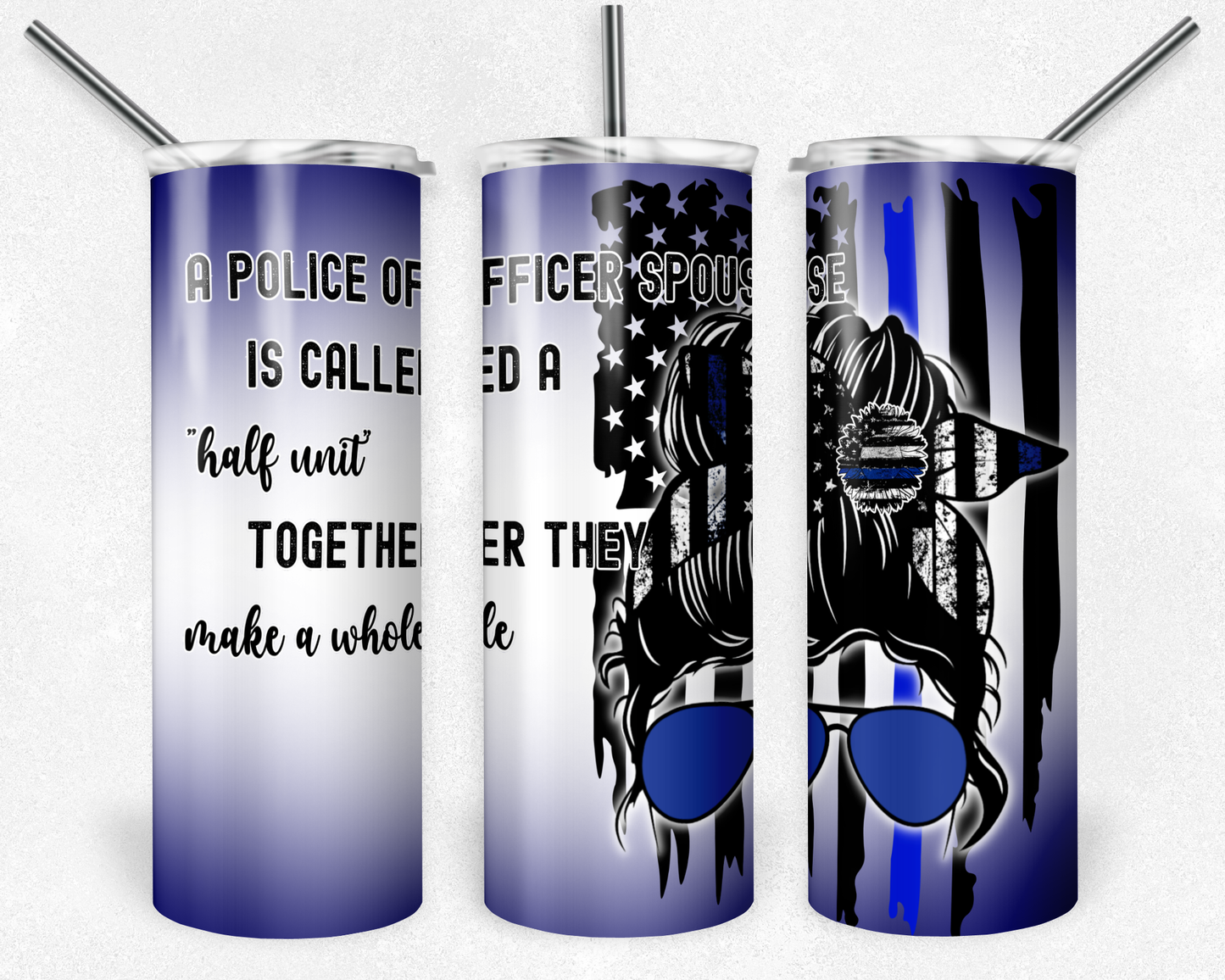 Police Officer Spouse 20oz Skinny Tumbler
