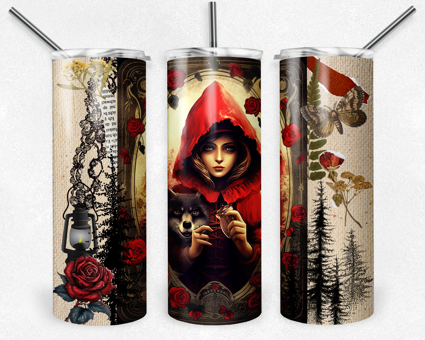 Red Riding Hood - Magical - Vintage 20oz Skinny Tumbler