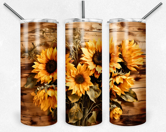 Rustic Sunflowers - Fall 20oz Skinny Tumbler