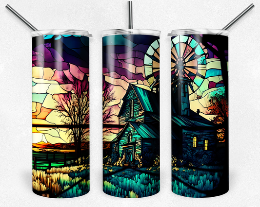 Stained Glass Barn 20oz Skinny Tumbler