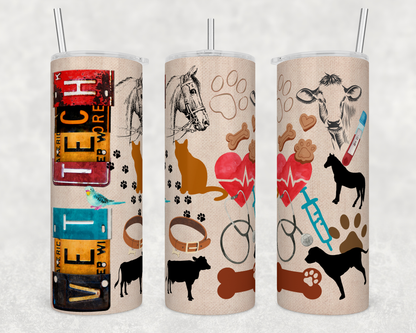 Vet Tech / Animals 20oz Skinny Tumbler