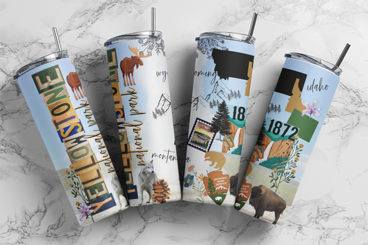Yellowstone National Park 20oz Skinny Tumbler